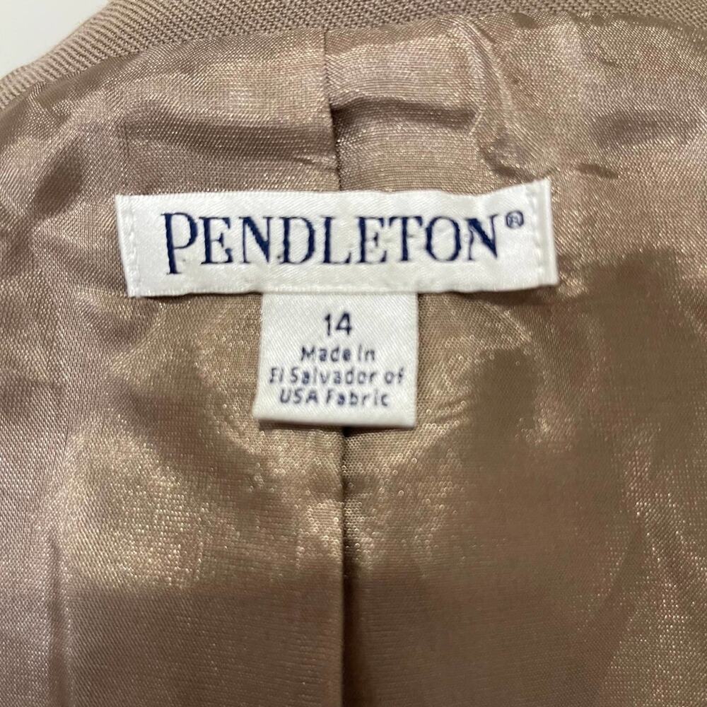 Pendleton Two Button Blazer Jacket Brown Tan Size… - image 4